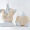 Hochwertiges, einteiliges, nahtloses, kontrastfarbenes BH-Set für Damenunterwäsche, sexy Slips, kabelloser, gepolsterter BH