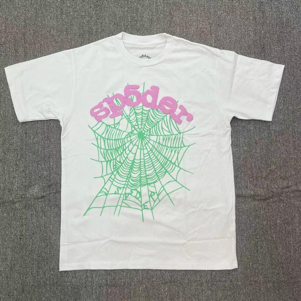 T-shirt Unisex con Stampa di Lettere in Schiuma Hip Hop Euro-Americano: Scollo Rotondo, Manica Corta, Design alla Moda