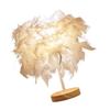 Feather Table Lamp Light Luxury Bedside Lamp Night Light for Bedroom Living Room Party Wedding