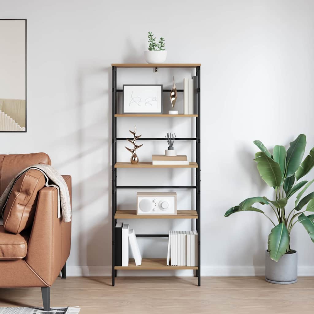 Bookshelf Artisan Oak 60 X 29.5 X 149 Cm Particleboard