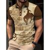 3D Printed Retro Ethnic Polo Shirt
