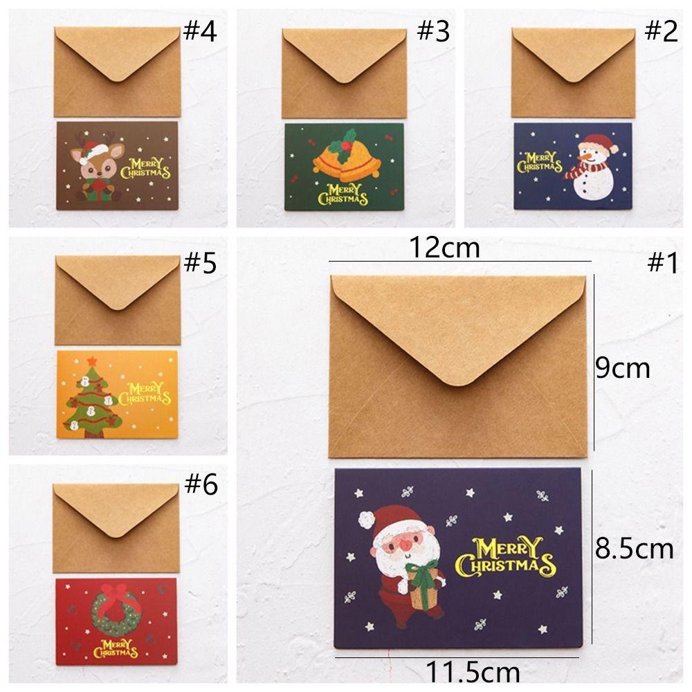 Christmas Tree Bell Elk Christmas Gift Gratitude Card Thank You Blessing Card  Party Favors Gifts