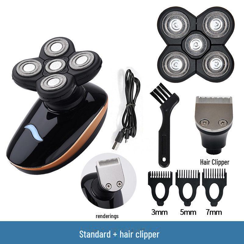 Çok İşlevli USB Araba Tıraş Makinesi Yüz Yıkama ve 5 Bıçaklı Tıraş Bıçağı ile