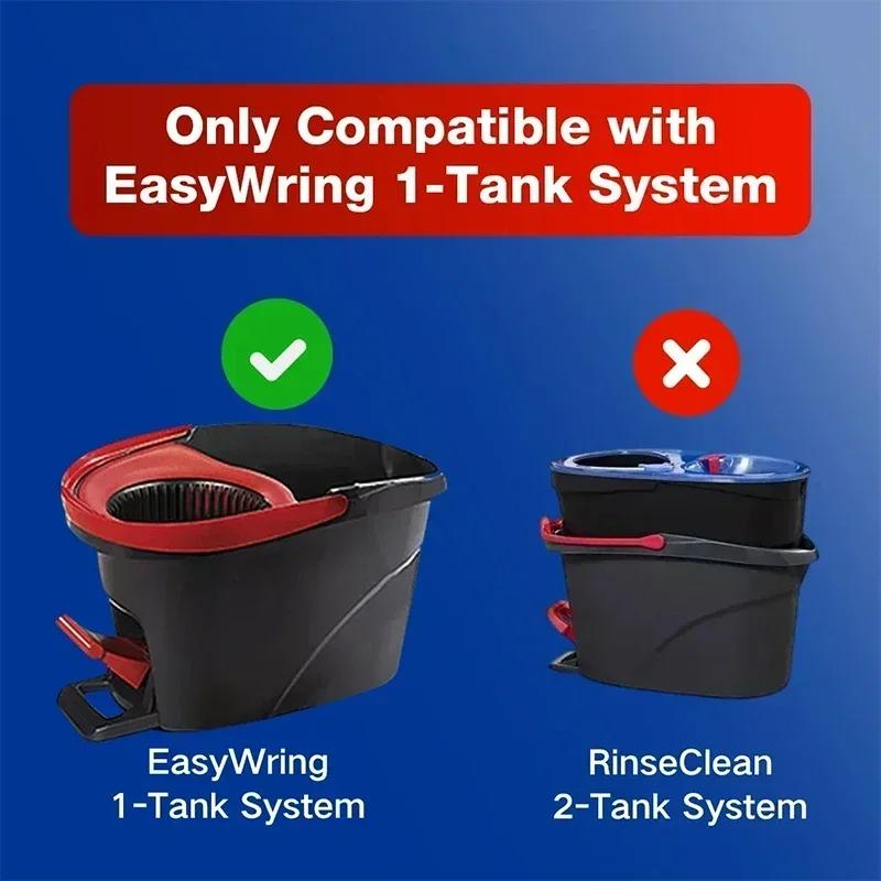 For O-cedar and Vileda EasyWring 1 Tank System Washable Mop Pad Triangle Rotating Mop Head Base Scrub Mop Brush Head Accessories