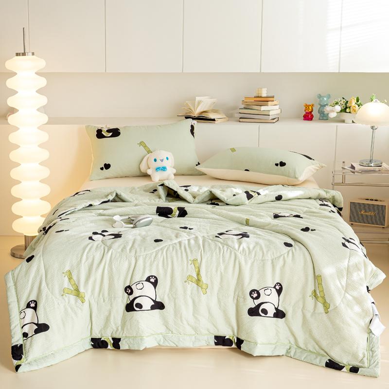 Cartoon Candy Rainbow Pattern Summer Cooling Quilt Skin-friendly Breathable Textured Air Conditioning Quilt for Kids Teens Girls