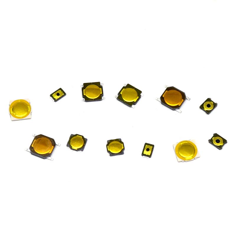 Membrane Light Touch Switch: 4-Pin Potentiometer, 4x4x0.8mm, 4.5x4.5x0.55mm, 4.8x4.8x0.5mm