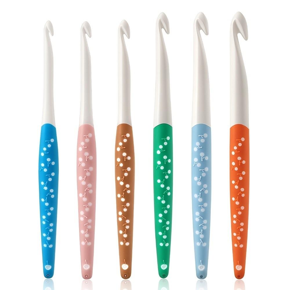 3/6Pcs Silicone Handle Crochet Hooks Set 6.0-12.0mm Non-Slip Knitting Tools Ergonomic Yarn Knitting Knitting Needle