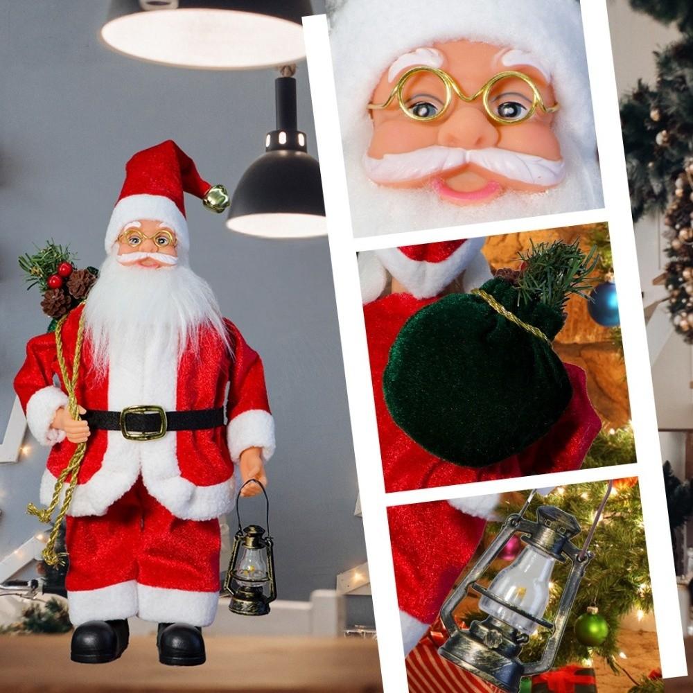 Creative 13inch Santa Claus Decorations Soft Standing Santa Claus Santa Claus Doll Velvet Window Decoration Xmas Tree Ornament