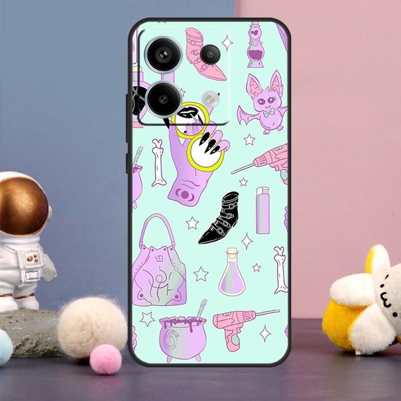 Pastel Goth Witchy Case For Xiaomi Redmi Note 14 9 10 11 12 13 15 Pro Plus Redmi 15 15C 14C 10C 12C 13C Cover