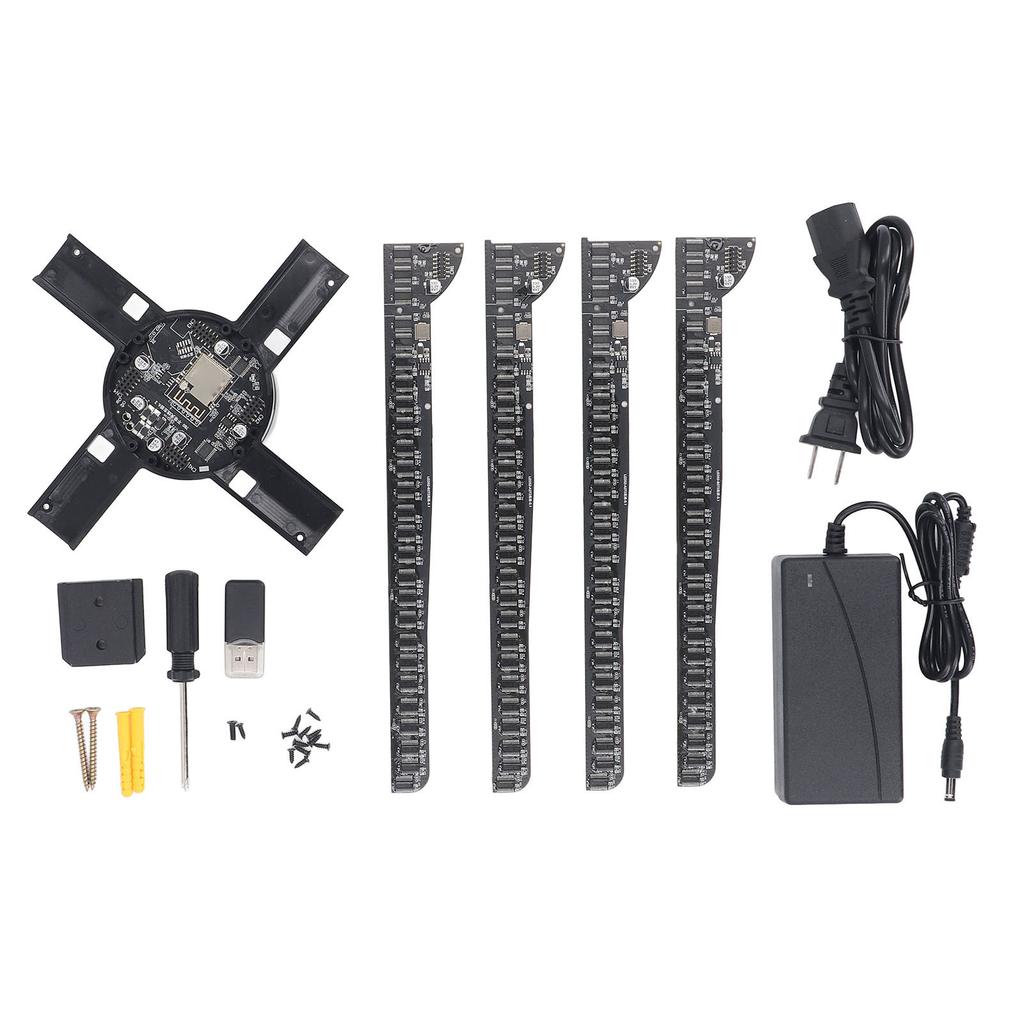 3D Holographic Projector Advertising Display 45cm 4 Blades Fan 2000x510 Resolution 510 LEDs for