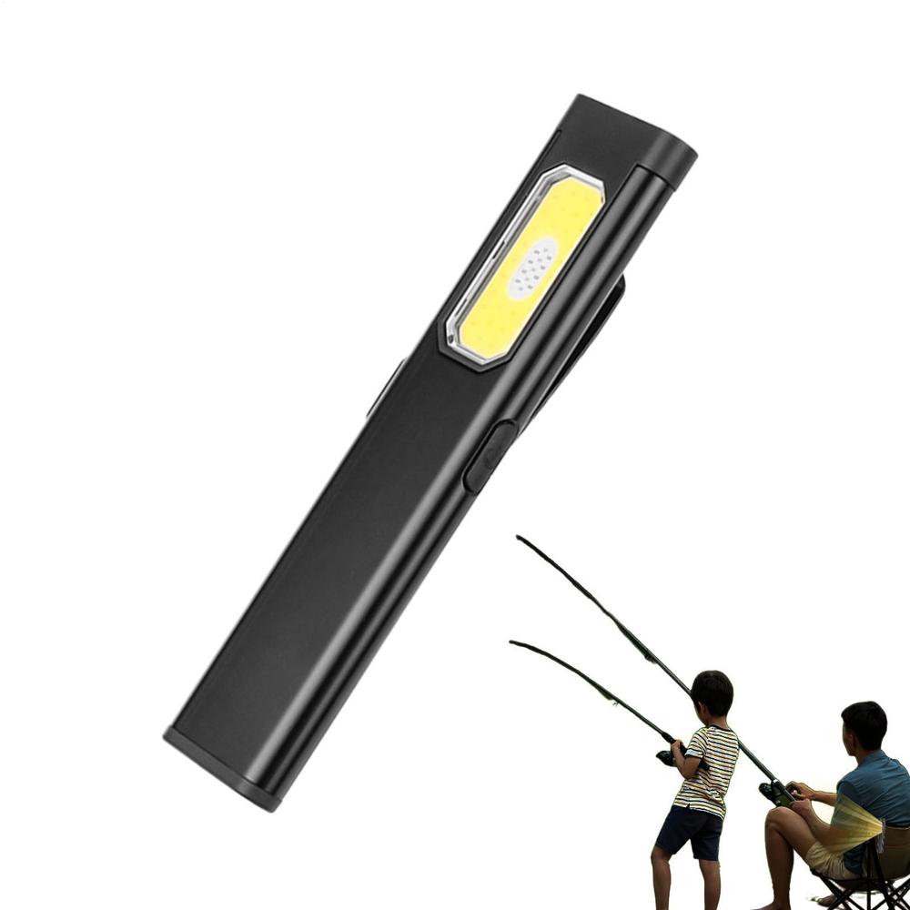 Flashlight Rechargeable Clip On Waterproof Light Handheld Flashlights With Magnetic Tail For Hiking Walking Outdoor Travel Car