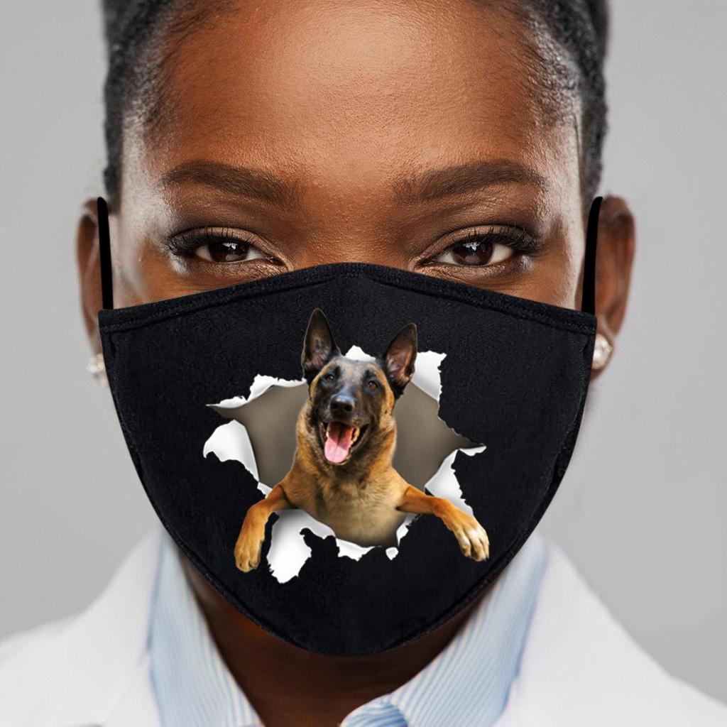 Unisex  Windproof Reusable Pet Dog Print Mask