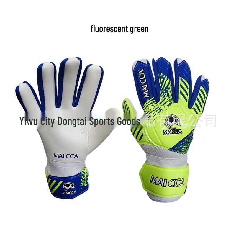 

Professional Latex Anti-Slip Goalkeeper Gloves for Adults & Children - Durable, Wear-Resistant, Thickened Design for Enhanced Grip Size 7 (17CM-18CM) фарби люмінесцентні зелений колір