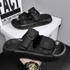 Fashion Men's Office Flats Mesh Cloth Walking Shoes Non-Slip Casual Man Shoes Comfortable Slip on Mens Half Drag Beach Cool Slippers
