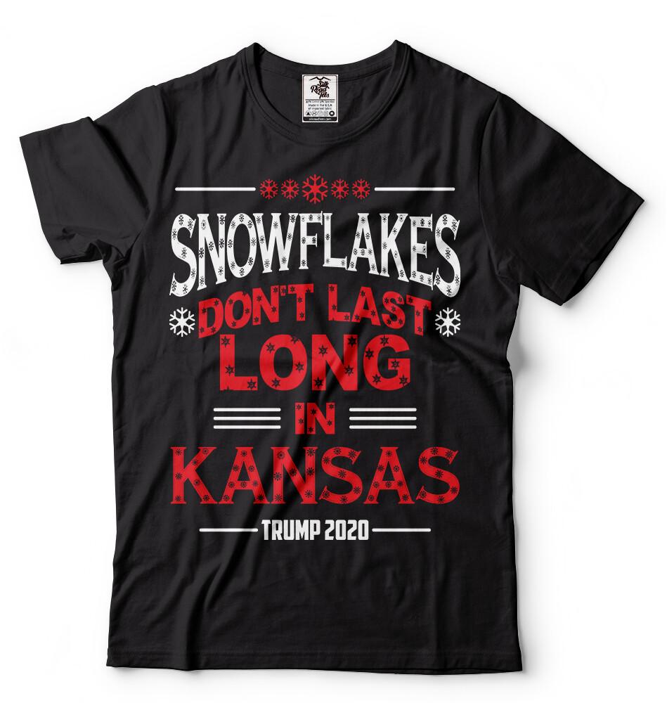 Snowflakes Dont Last Long in Kansas Trump 2024 Re-election Tee Shirt 3XL
