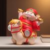 Kunstharzhandwerk Statue des Glücksgottes Schaukelpferd Niedliches Design Pferd Jahr Maskottchen Ornament Chinesische Tradition Cartoon-Stil
