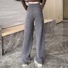 Women's High Waist Plus Velvet Drawstring Wide-Leg Pants
