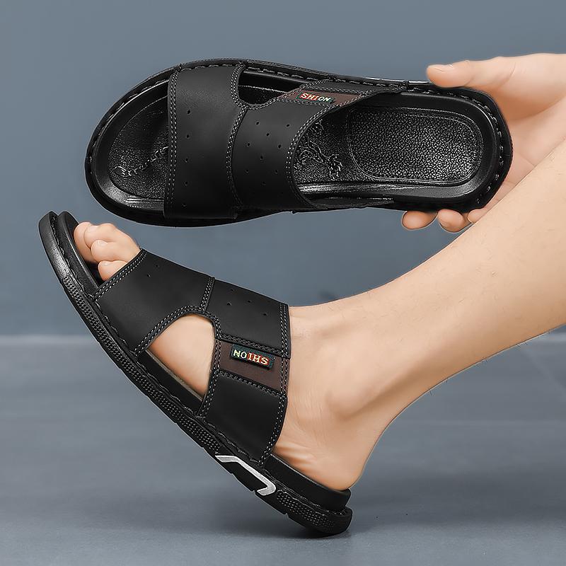 Fashion CYYTL Mens Summer Slippers Casual Shoes Beach Sandals Outdoor Slides Walking Comfort Leather Luxury Designer Lightweight Fashion