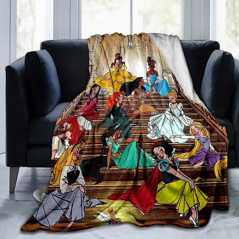 1pc Disney Princesses Throw Blanket Soft & Cozy Flannel Blanket for Home Decor, Couch Cover, Travel