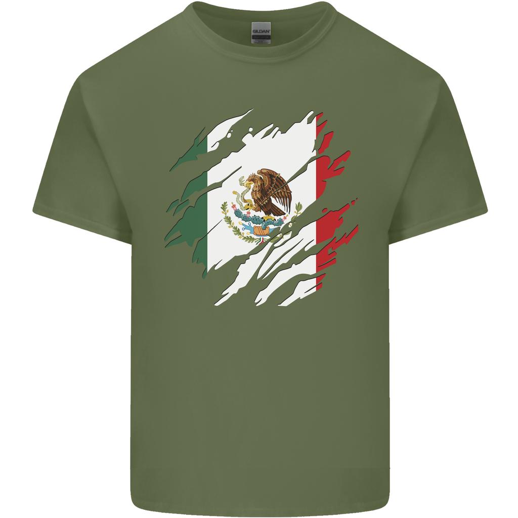 Torn Mexico Flag Mexican Day Football Unisexs Light Cotton Tshirt