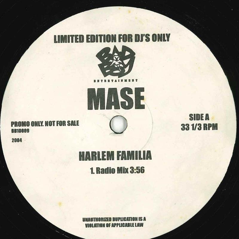 12inch Record MASE - Harlem Familia 10009 Bad Boy Enterta 2004 US Dance & Electronica Used