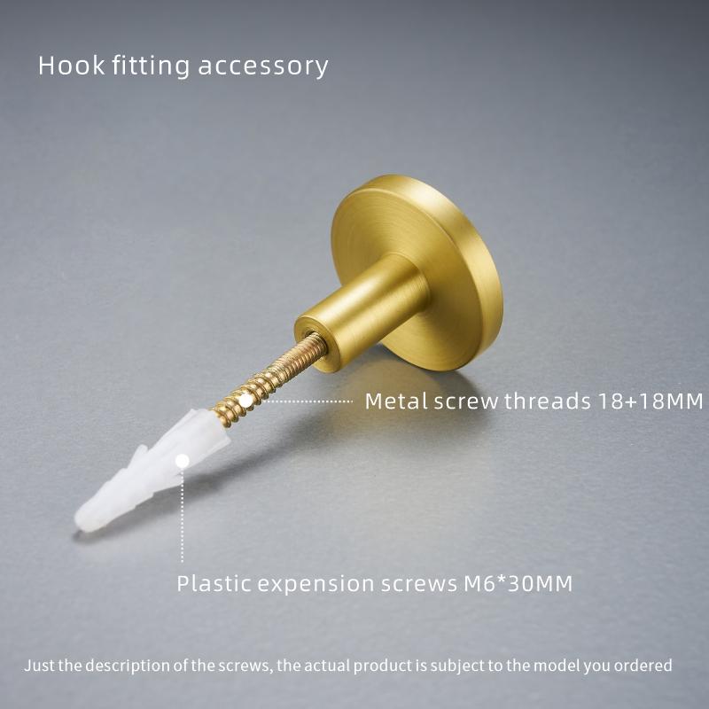 Dooroom Brass Modern Brushed Nickel Silver Hook Wall Installation