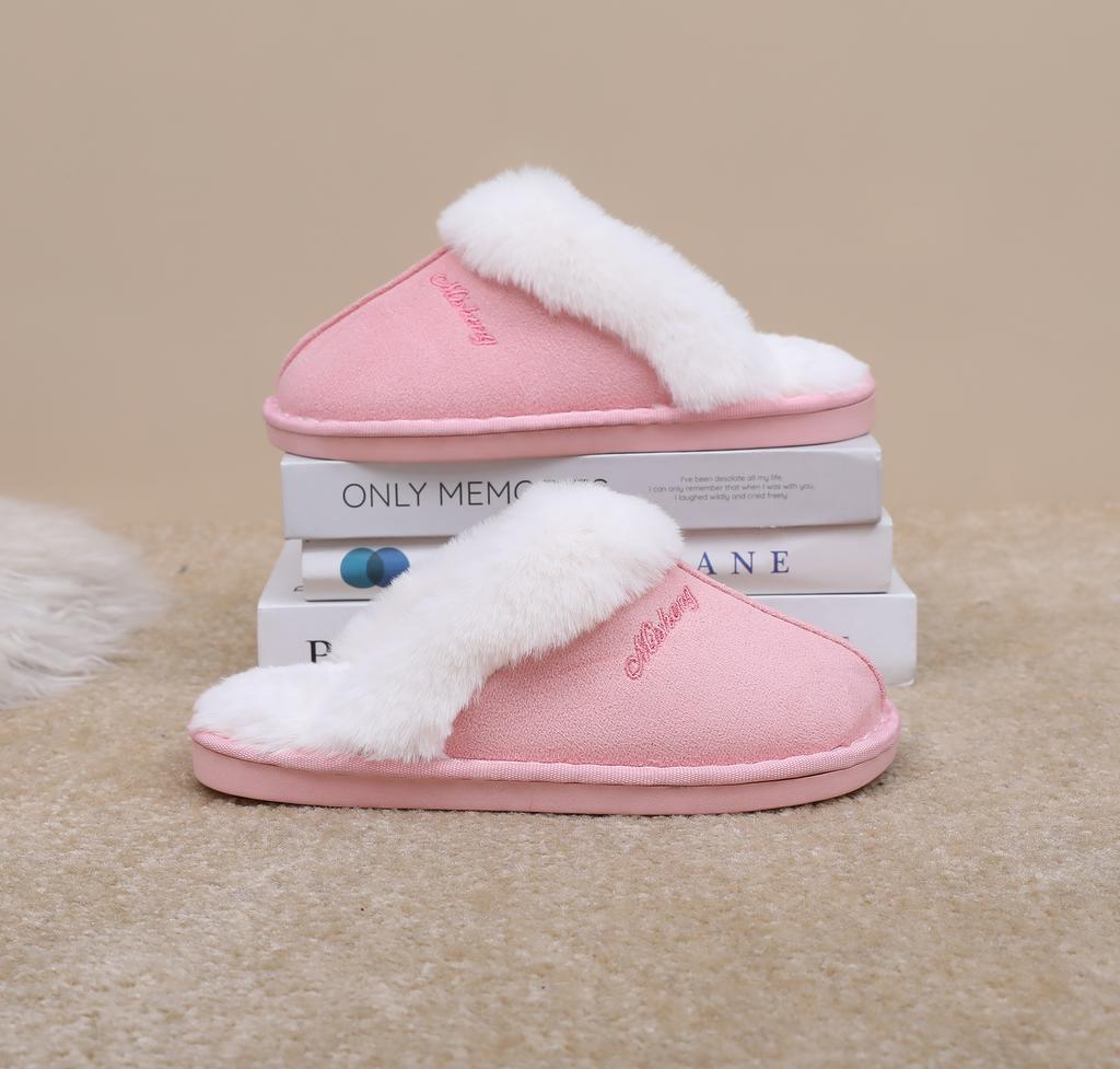 Fashion Winter Plush Slippers Women New Soft Platform Fluffy Slides Casual Flats Men Comfort Couples Concise Anti Slip Bedroom Shoes