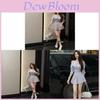 French Style Striped Off Shoulder Long Sleeve Top And Mini Skirt Set For Spring Fashion