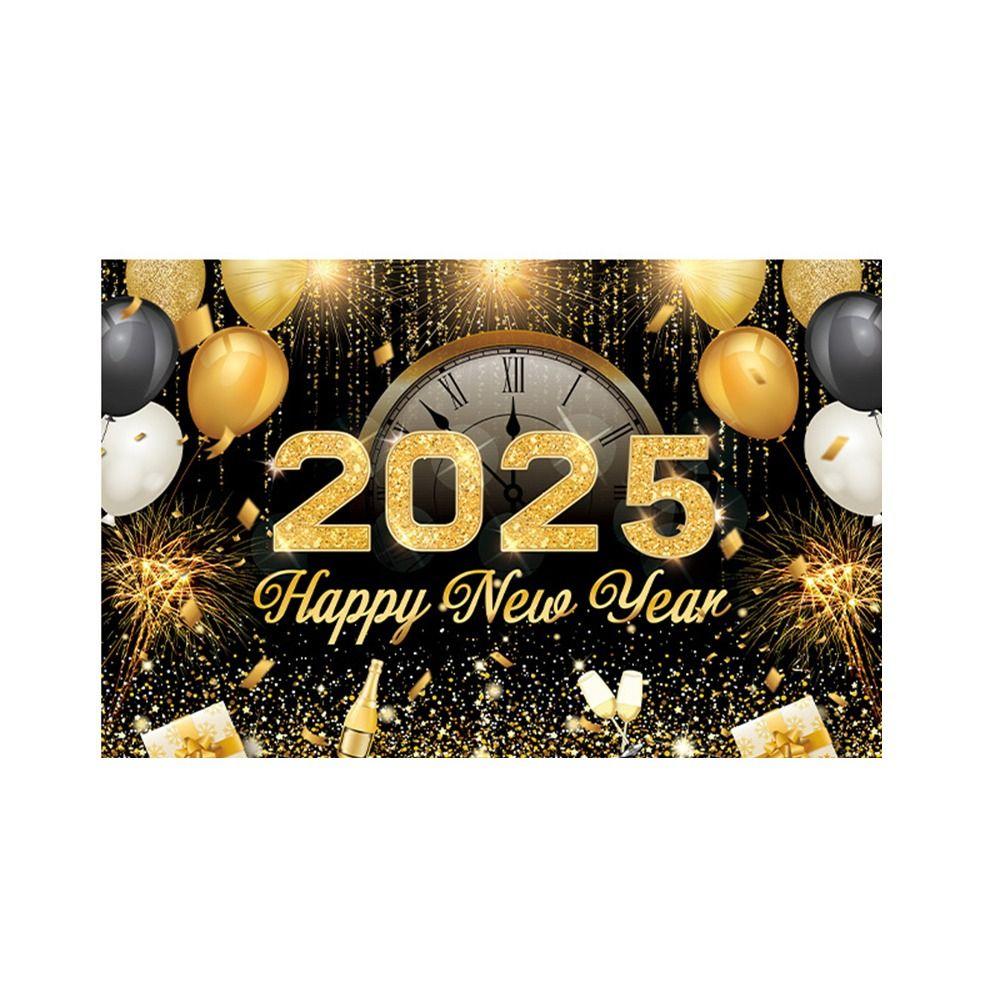 New Year Theme Happy New Year Photography Backdrop Background Banner  Home Party Decor