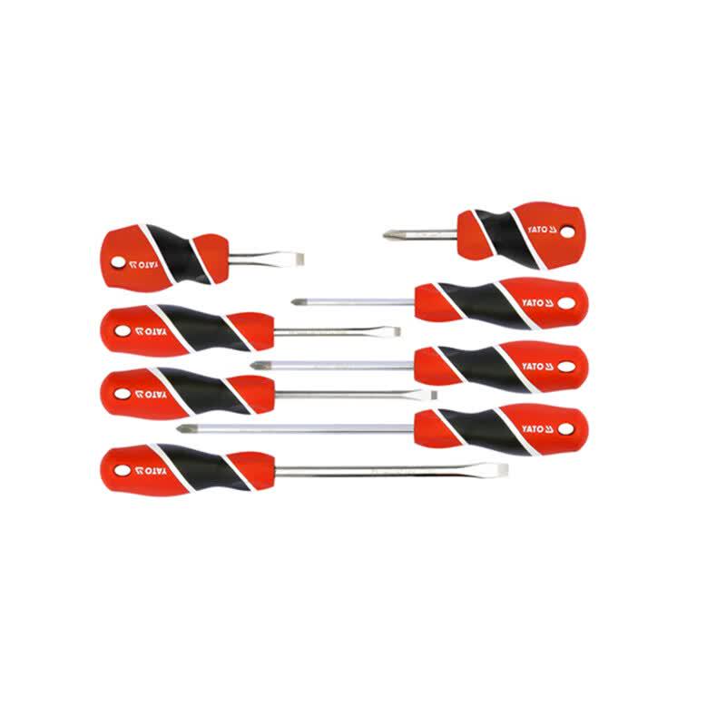 YATO YT-25976 8-Piece Three-Color Handle Screwdriver Set