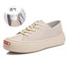 Laughing Leather Women's Shoes 2025 Spring New Women's Shoes Versatile Platform Single Shoes Casual Two Wear White Shoes