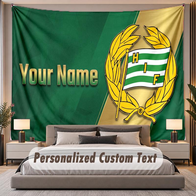 Custom Name Text Tapestry Hammarby Personalized Polyester Wall Tapestry For Bedroom And Room