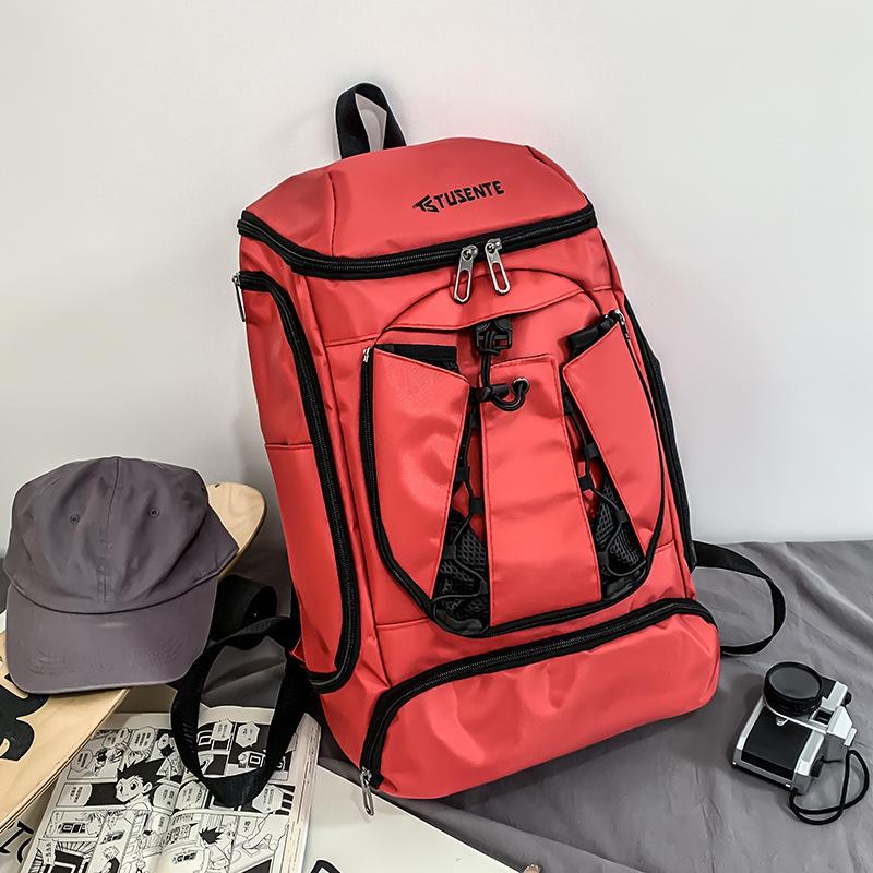 College-Studenten Herren Outdoor-Sportarten Basketballtasche Weibliche Mittelschülerin Kontrastfarbiger Rucksack