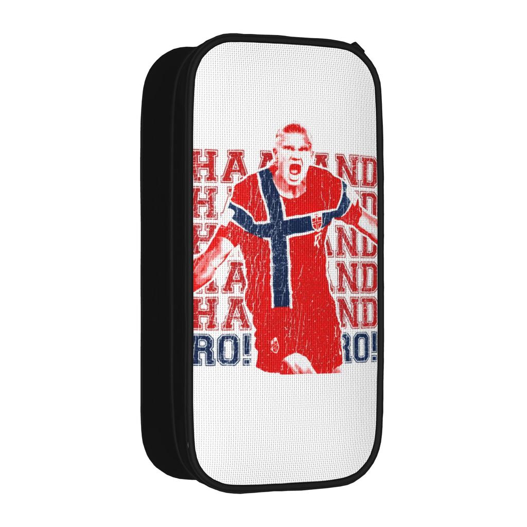 Lovely Haaland Norway Football Pencil Cases Pencilcases Kids Big Capacity Bags Students School Gift Stationery