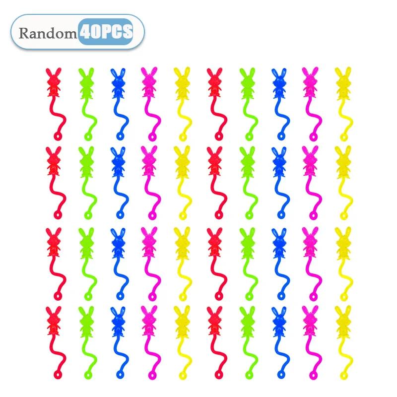 10-200 STUKS Kinderen Kleverige Handen Speelgoed Elastisch Paashaas Zacht TPR Kleverig Speelgoed Creatief Muurklimmend Klein Speelgoed Glitter Kind Cadeau