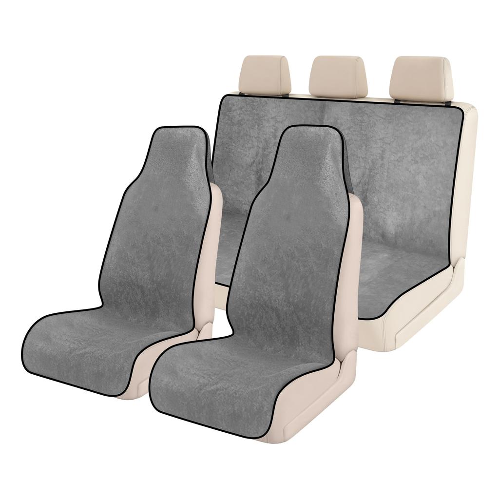 Vollständig sert-schwarze Autositzbezüge, geeignet für Familienlimousinen, universelle Sitzschoner, ideal für Haustierreisen, langlebige Autoabdeckungen