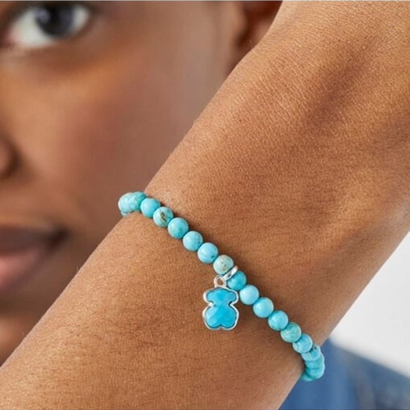 TOUS Silver and Dyed Magnesite TOUS Icon Color Bracelet 212531500