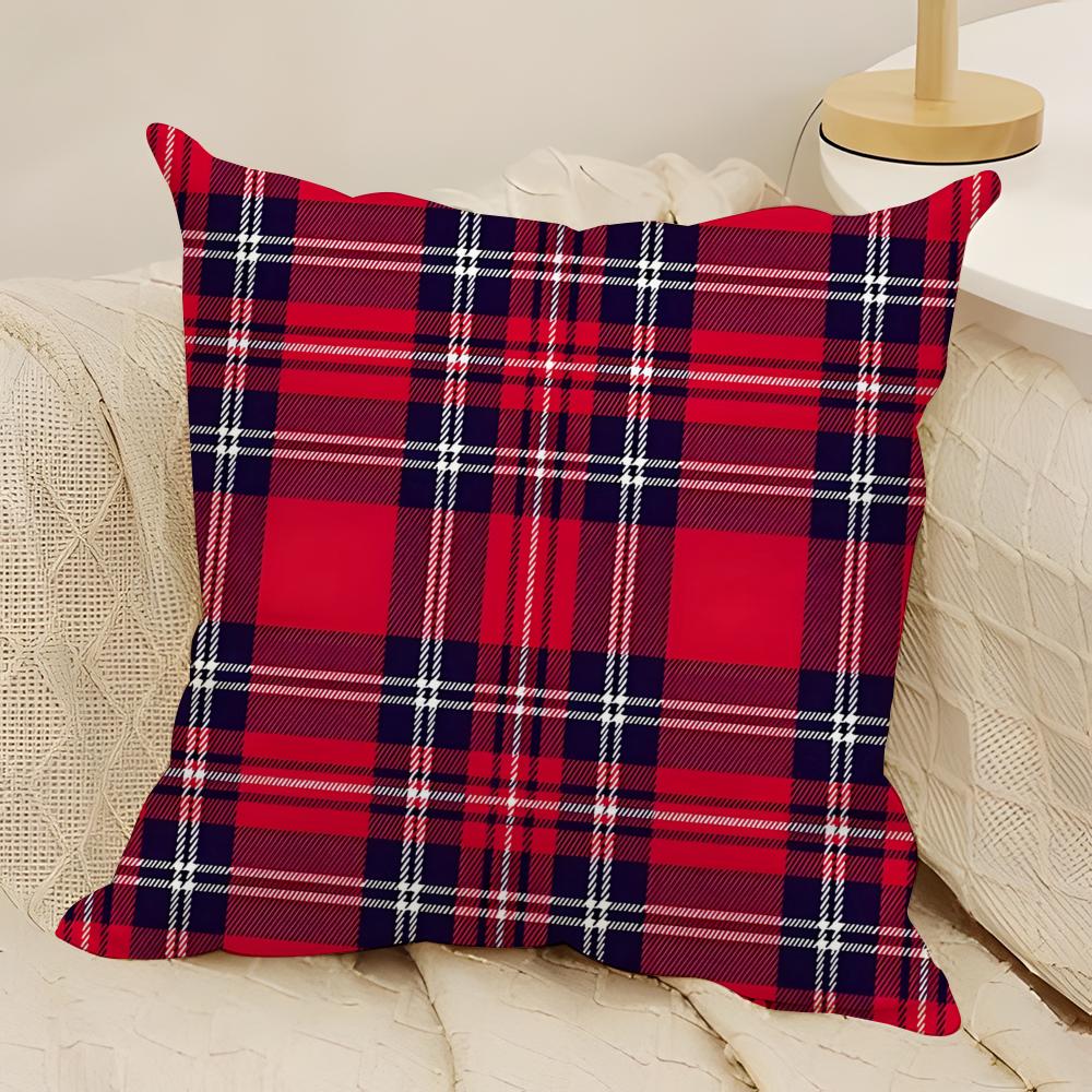 Classic Stripe Element Pillow Case Natural Linen DoubleSided Printing Sofa Home Decor Cushion Cover