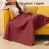 USB Electric Heated Blanket Autumn Winter USB Heating Throw Blanket Shawl with 3 Levels for Home Office Washable Warmer Blanket