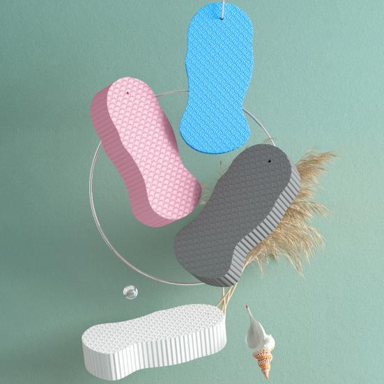 1/2/4Pcs Body Scrubber with Lanyard Design 3D Ultra Soft Exfoliating Bath Sponge Adult Bath Scrubbing Tool