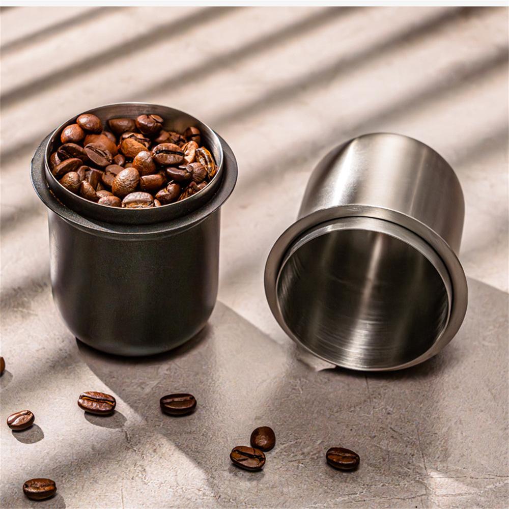 58mm Coffee Grinder Catch Cup Espresso Coffee Dosing Cup Stainless Steel Powder Catcher ( BPA Free, No FDA )