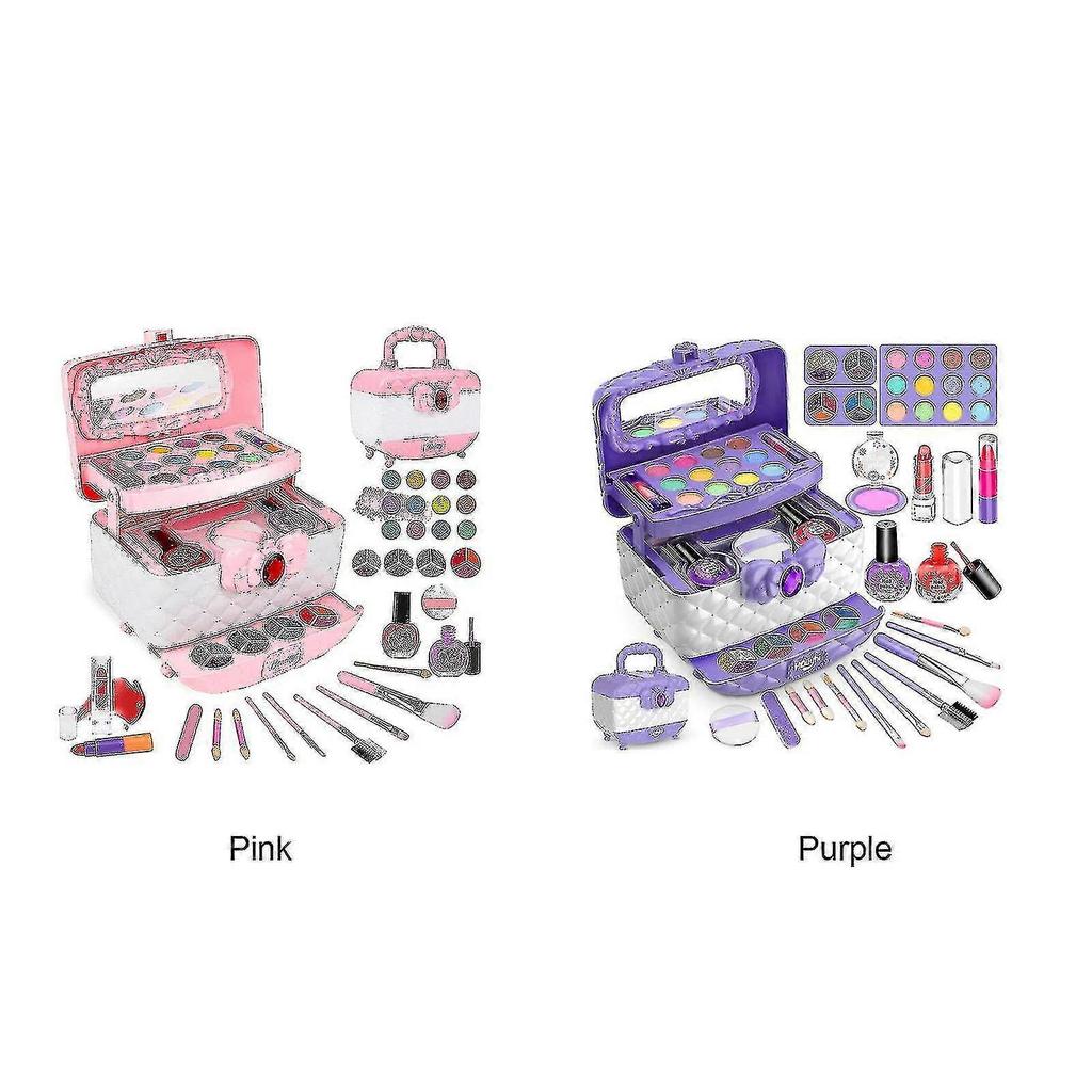 Kids Washable Makeup Girls Toys - Girls Makeup Kit For Kids Make Up Set Real Guanguan