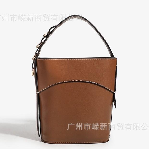 Spanish Women'S Bag Trendy Buckle Decoration Popular Shoulder Portable Bucket Messenger Bag Women