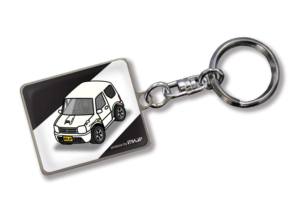 

MKJP Custom Keychain for Suzuki Jimny Black White Car Color JB23, Base, белый