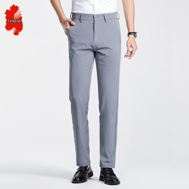 Men s Business Casual Straight-Leg Trousers 29