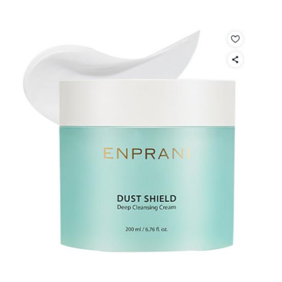 Enprani Dust Shield Deep Cleansing Cream Makeup Remover & Pore Purifying Cleanser 200ml
