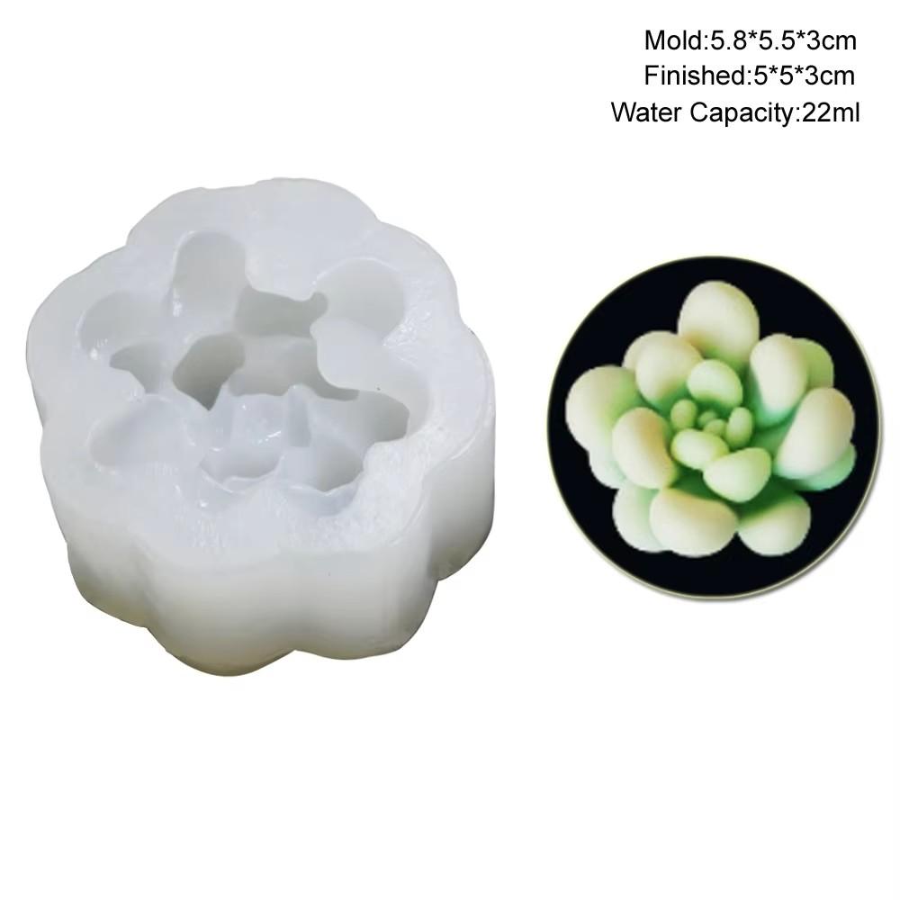 Succulent Plants Fondant Silicone Mold 3d DIY Candle Clay Resin Plaster Chocolate Wax Mould Flower Decorative Molding