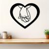 1pc Romantic Heart Metal Wall Sculpture, Elegant Iron Love Art for Valentine Wedding Gift, Year Round Christmas Decor, Durable Classic Statue