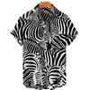 Men's Hawaiian Shirts 3D Cute Cat Print Short Sleeved Shirt Lapel Fashionable Casual Harajuku Cartoon New Clothing