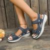 Women's Ladies Mother Female PU Leather Sandals Shoes Platform Summer Cool Beach Hook Loop Non Slip Plus Size 41 42